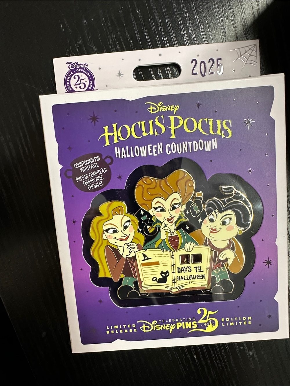 Disney Hocus Pocus Halloween Countdown Pin Set - Purple, Gold, Black